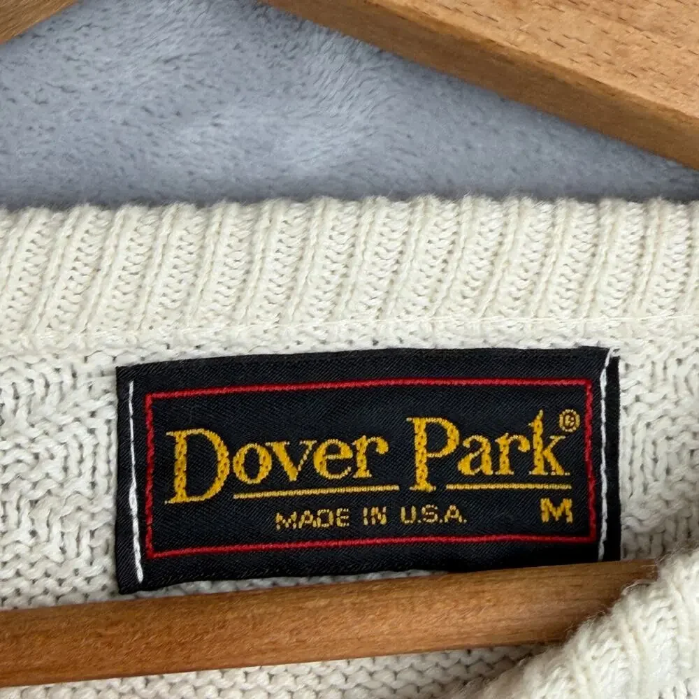 Vintage Dover Park Mens Fair Isle‎ Crewneck Sweater Green Pattern Size Medium